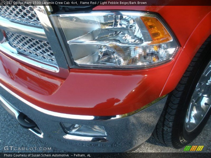 Flame Red / Light Pebble Beige/Bark Brown 2012 Dodge Ram 1500 Laramie Crew Cab 4x4