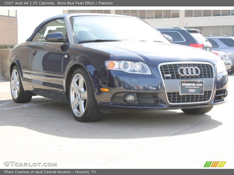 Moro Blue Pearl Effect / Platinum 2007 Audi A4 2.0T Cabriolet