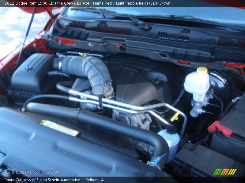 Flame Red / Light Pebble Beige/Bark Brown 2012 Dodge Ram 1500 Laramie Crew Cab 4x4