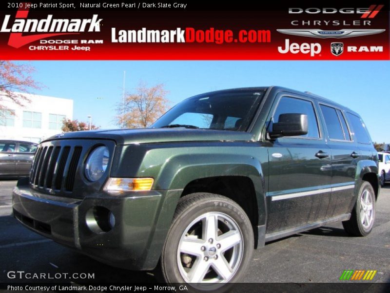 Natural Green Pearl / Dark Slate Gray 2010 Jeep Patriot Sport