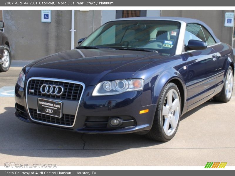 Moro Blue Pearl Effect / Platinum 2007 Audi A4 2.0T Cabriolet