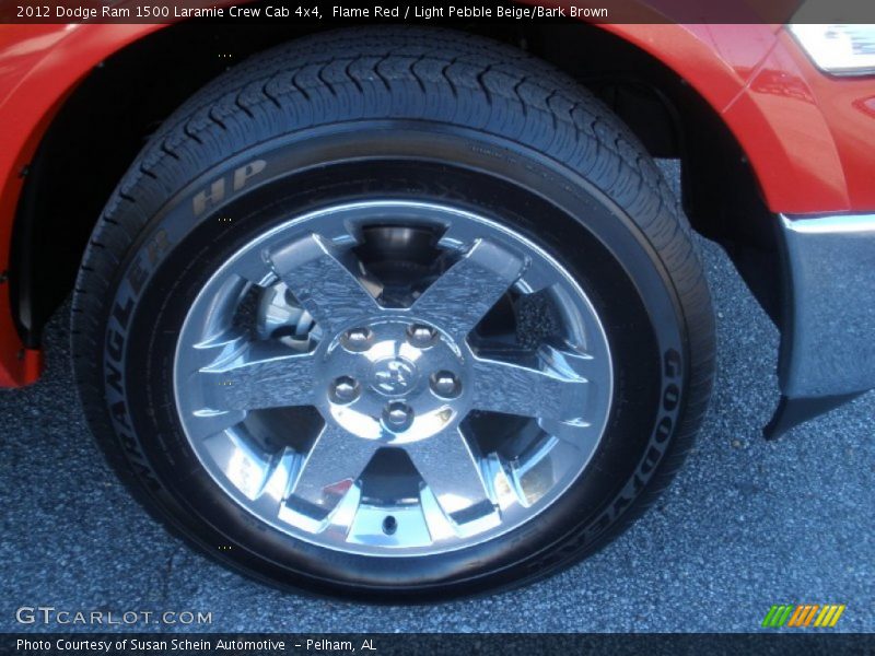 Flame Red / Light Pebble Beige/Bark Brown 2012 Dodge Ram 1500 Laramie Crew Cab 4x4