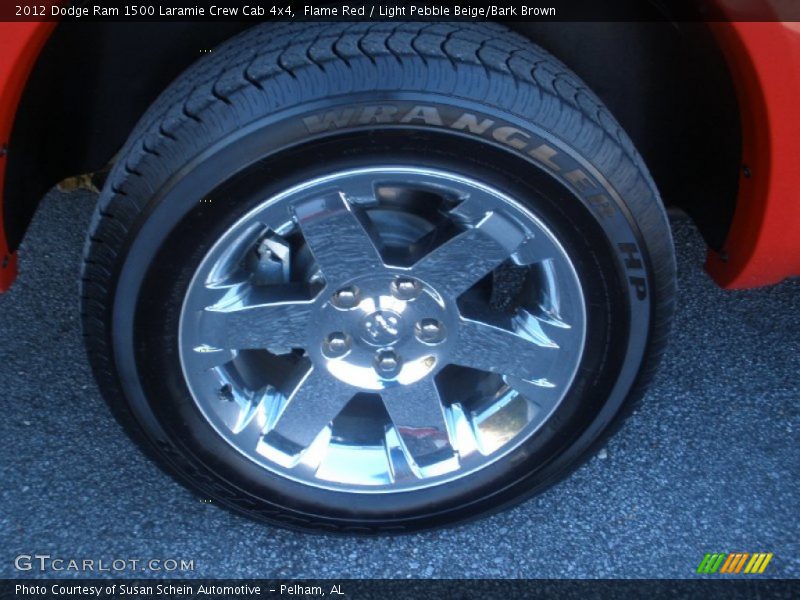 Flame Red / Light Pebble Beige/Bark Brown 2012 Dodge Ram 1500 Laramie Crew Cab 4x4