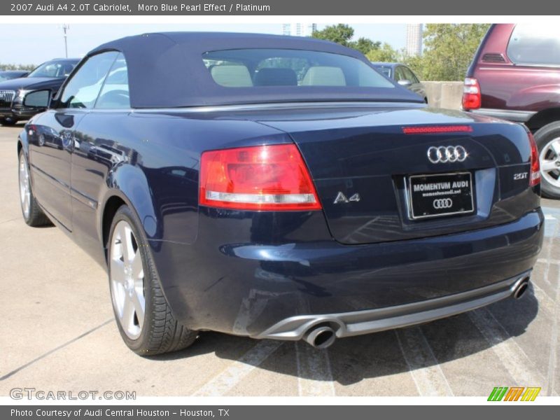 Moro Blue Pearl Effect / Platinum 2007 Audi A4 2.0T Cabriolet