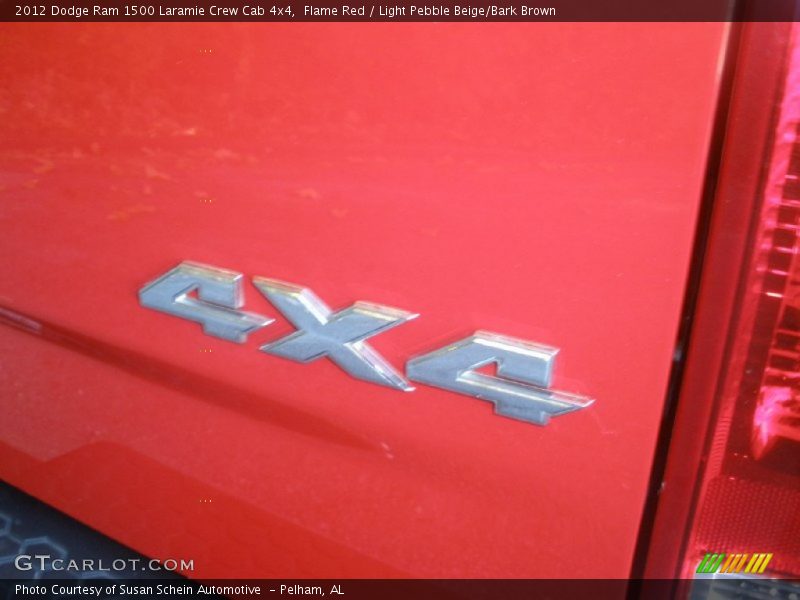 Flame Red / Light Pebble Beige/Bark Brown 2012 Dodge Ram 1500 Laramie Crew Cab 4x4