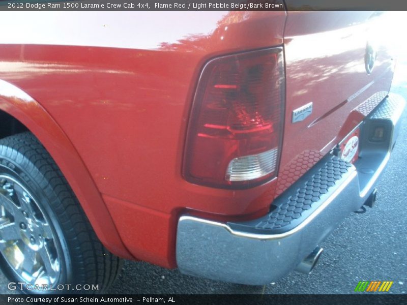 Flame Red / Light Pebble Beige/Bark Brown 2012 Dodge Ram 1500 Laramie Crew Cab 4x4