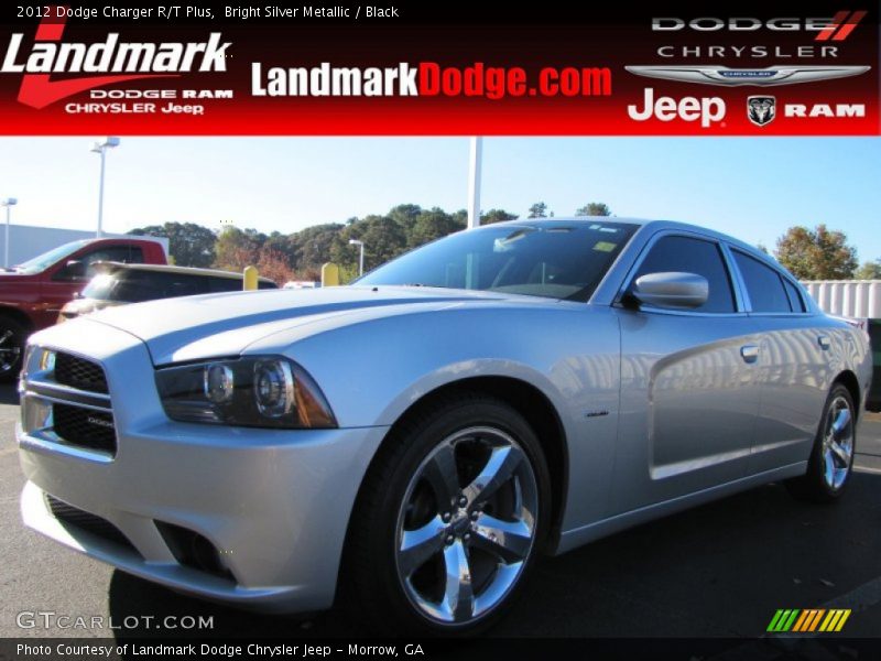 Bright Silver Metallic / Black 2012 Dodge Charger R/T Plus