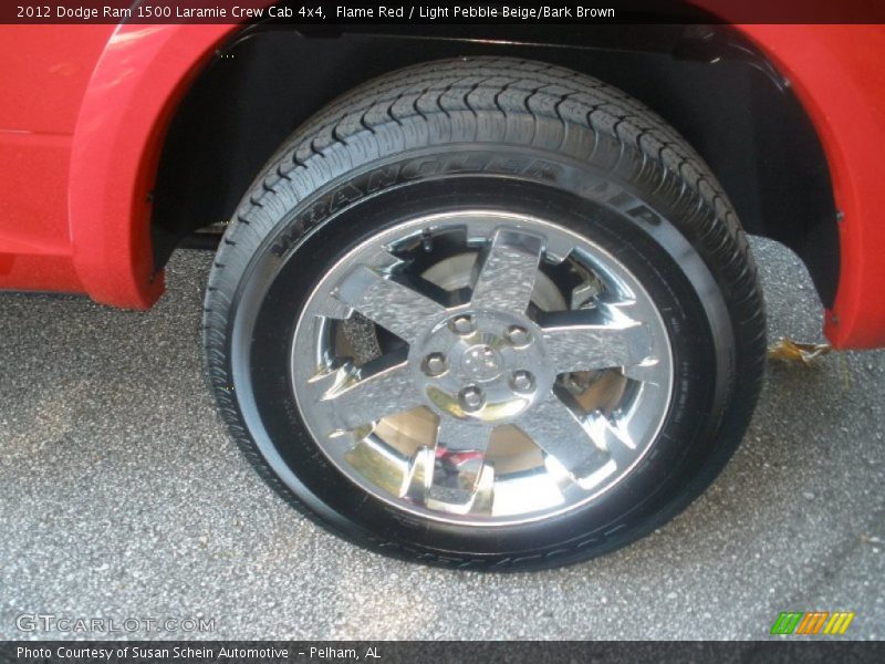 Flame Red / Light Pebble Beige/Bark Brown 2012 Dodge Ram 1500 Laramie Crew Cab 4x4