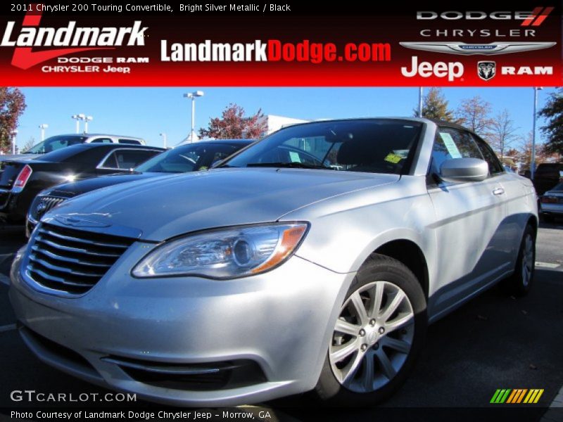 Bright Silver Metallic / Black 2011 Chrysler 200 Touring Convertible