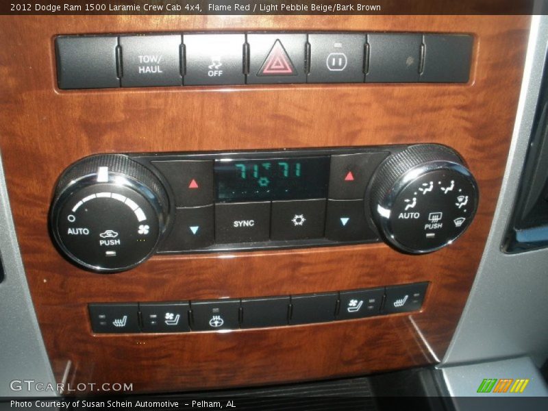 Flame Red / Light Pebble Beige/Bark Brown 2012 Dodge Ram 1500 Laramie Crew Cab 4x4