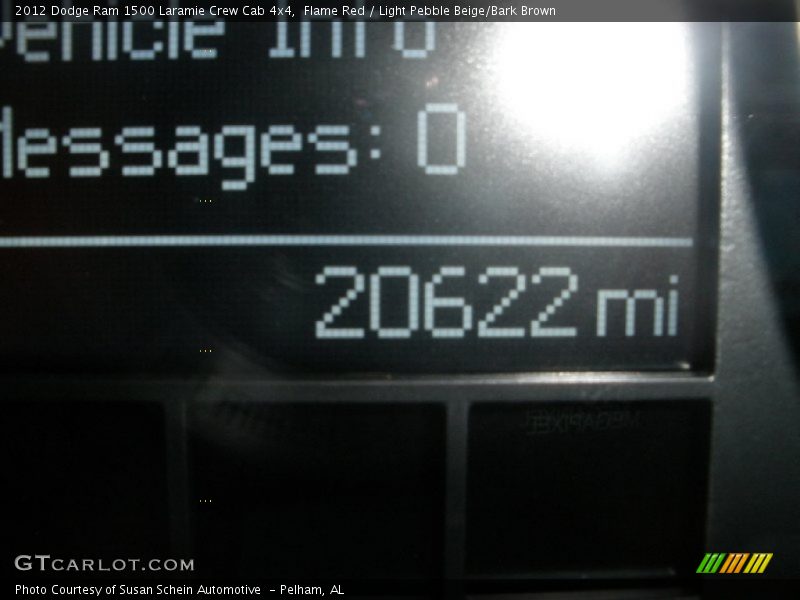 Flame Red / Light Pebble Beige/Bark Brown 2012 Dodge Ram 1500 Laramie Crew Cab 4x4