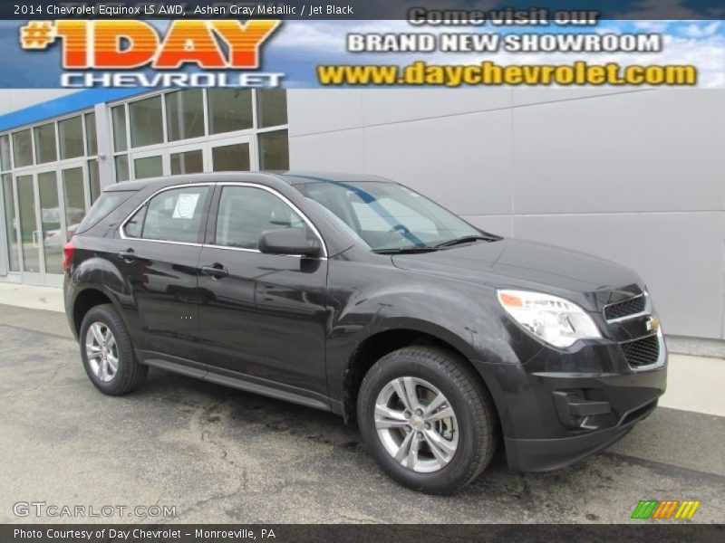 Ashen Gray Metallic / Jet Black 2014 Chevrolet Equinox LS AWD