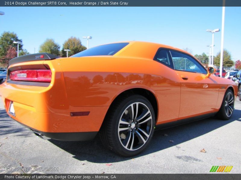 Header Orange / Dark Slate Gray 2014 Dodge Challenger SRT8 Core