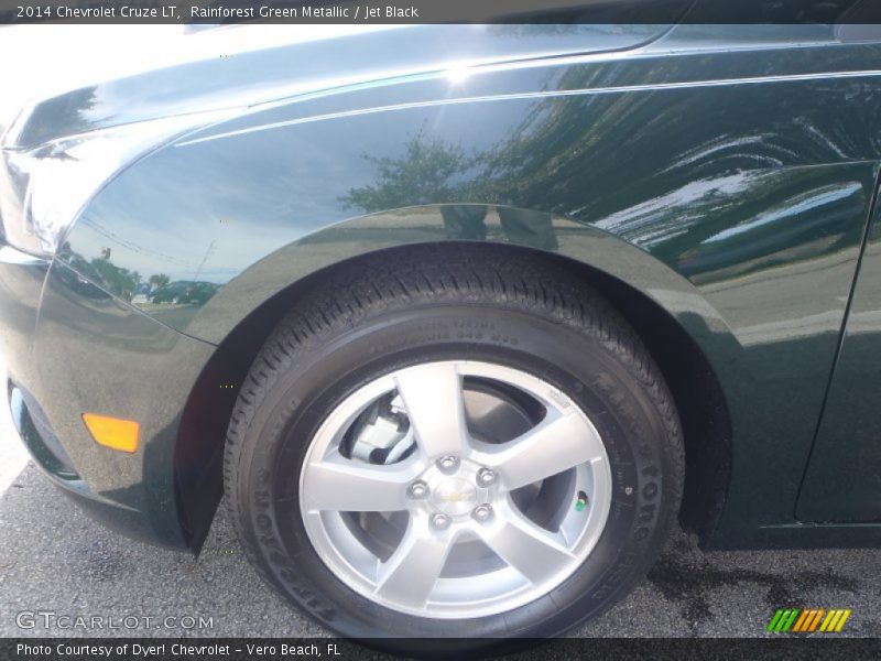 Rainforest Green Metallic / Jet Black 2014 Chevrolet Cruze LT