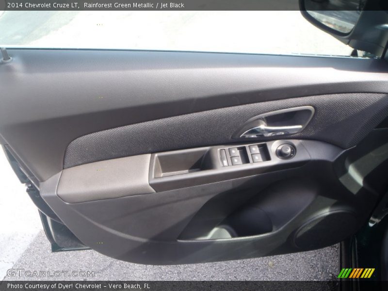 Rainforest Green Metallic / Jet Black 2014 Chevrolet Cruze LT