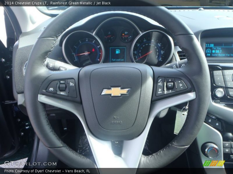 Rainforest Green Metallic / Jet Black 2014 Chevrolet Cruze LT