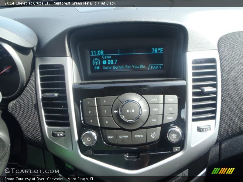 Rainforest Green Metallic / Jet Black 2014 Chevrolet Cruze LT