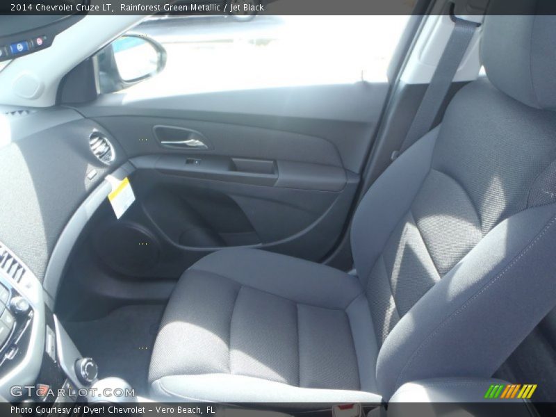 Rainforest Green Metallic / Jet Black 2014 Chevrolet Cruze LT