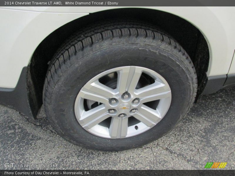 White Diamond Tricoat / Ebony 2014 Chevrolet Traverse LT AWD