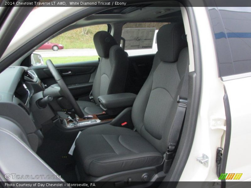 White Diamond Tricoat / Ebony 2014 Chevrolet Traverse LT AWD