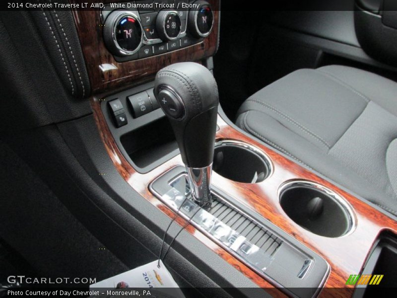 White Diamond Tricoat / Ebony 2014 Chevrolet Traverse LT AWD