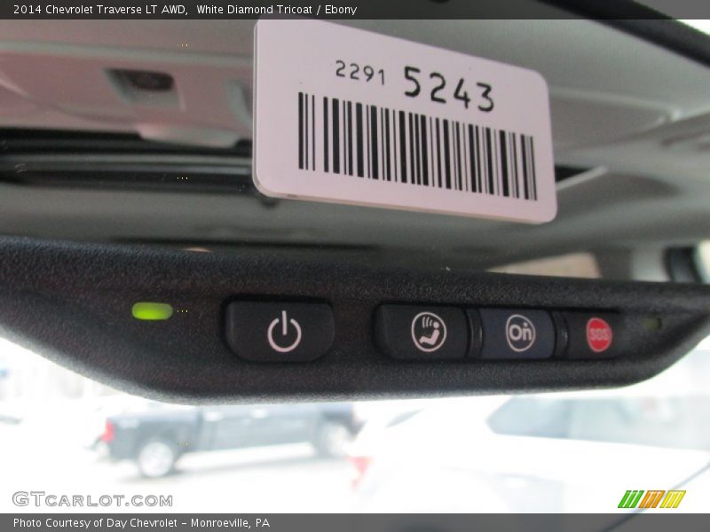 White Diamond Tricoat / Ebony 2014 Chevrolet Traverse LT AWD