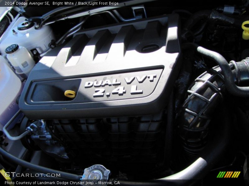Bright White / Black/Light Frost Beige 2014 Dodge Avenger SE