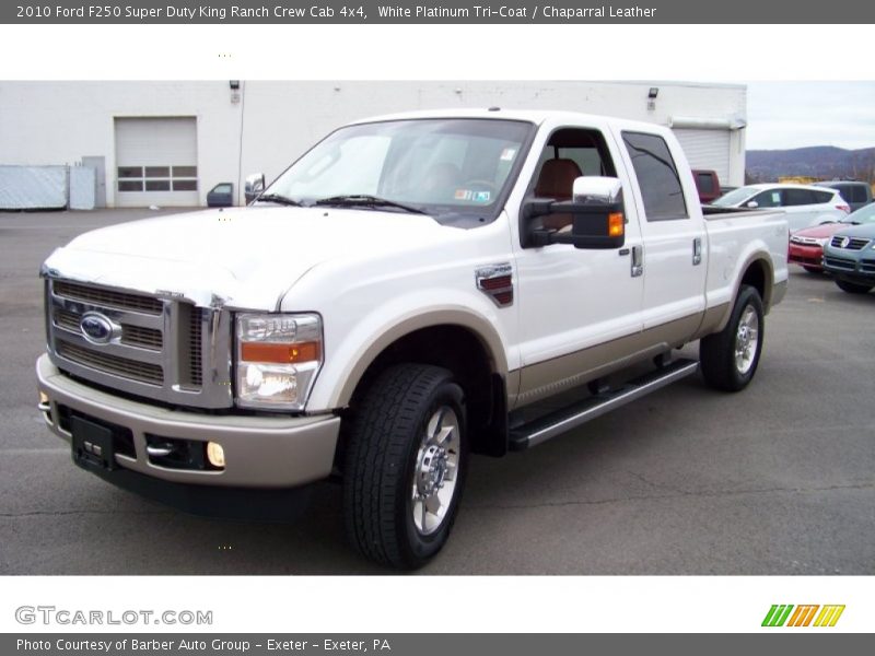 White Platinum Tri-Coat / Chaparral Leather 2010 Ford F250 Super Duty King Ranch Crew Cab 4x4