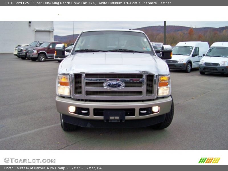 White Platinum Tri-Coat / Chaparral Leather 2010 Ford F250 Super Duty King Ranch Crew Cab 4x4