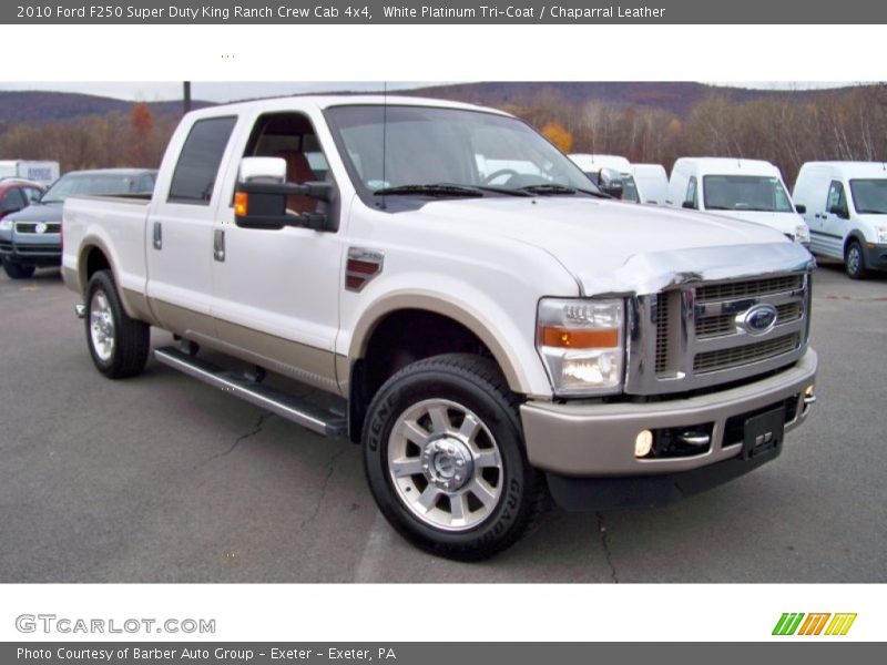 White Platinum Tri-Coat / Chaparral Leather 2010 Ford F250 Super Duty King Ranch Crew Cab 4x4