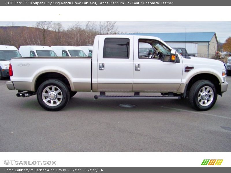 White Platinum Tri-Coat / Chaparral Leather 2010 Ford F250 Super Duty King Ranch Crew Cab 4x4