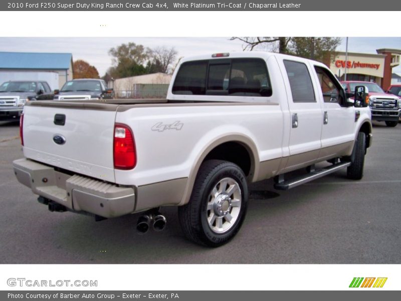 White Platinum Tri-Coat / Chaparral Leather 2010 Ford F250 Super Duty King Ranch Crew Cab 4x4