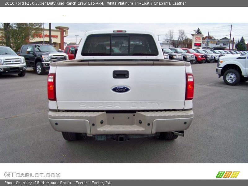 White Platinum Tri-Coat / Chaparral Leather 2010 Ford F250 Super Duty King Ranch Crew Cab 4x4