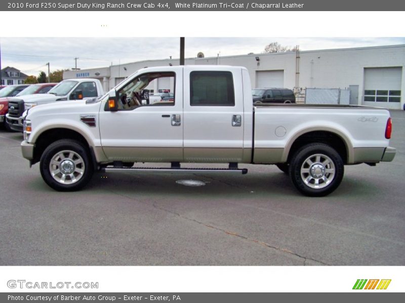 White Platinum Tri-Coat / Chaparral Leather 2010 Ford F250 Super Duty King Ranch Crew Cab 4x4