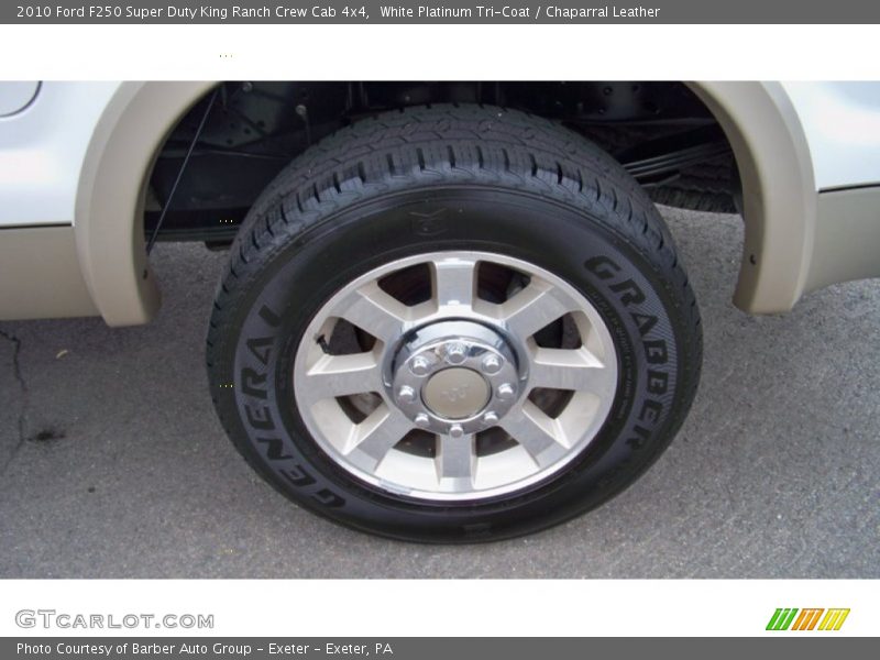 White Platinum Tri-Coat / Chaparral Leather 2010 Ford F250 Super Duty King Ranch Crew Cab 4x4