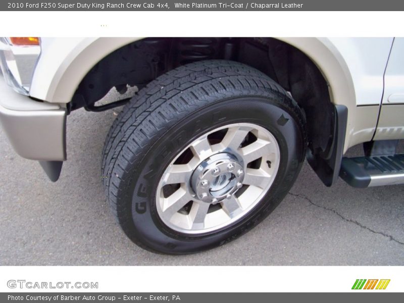 White Platinum Tri-Coat / Chaparral Leather 2010 Ford F250 Super Duty King Ranch Crew Cab 4x4