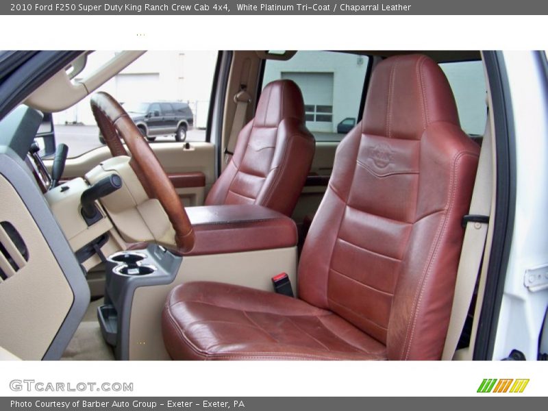 White Platinum Tri-Coat / Chaparral Leather 2010 Ford F250 Super Duty King Ranch Crew Cab 4x4