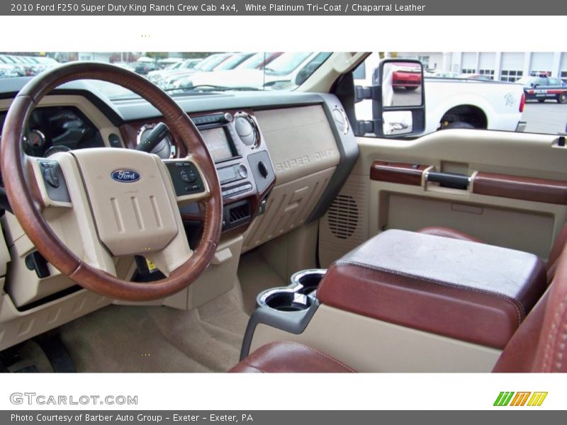 White Platinum Tri-Coat / Chaparral Leather 2010 Ford F250 Super Duty King Ranch Crew Cab 4x4