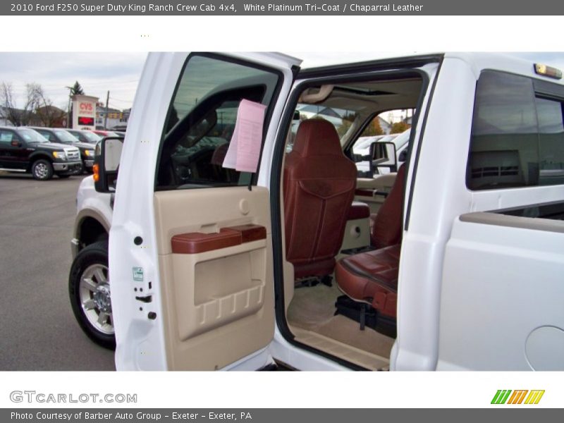 White Platinum Tri-Coat / Chaparral Leather 2010 Ford F250 Super Duty King Ranch Crew Cab 4x4