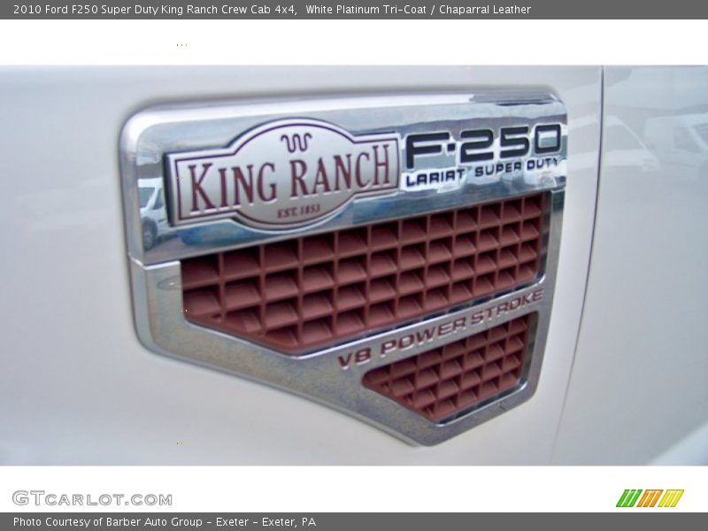 White Platinum Tri-Coat / Chaparral Leather 2010 Ford F250 Super Duty King Ranch Crew Cab 4x4