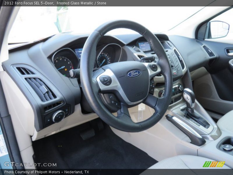 Frosted Glass Metallic / Stone 2012 Ford Focus SEL 5-Door