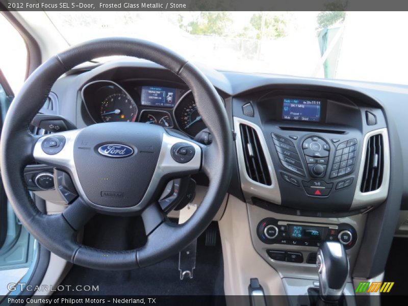 Frosted Glass Metallic / Stone 2012 Ford Focus SEL 5-Door