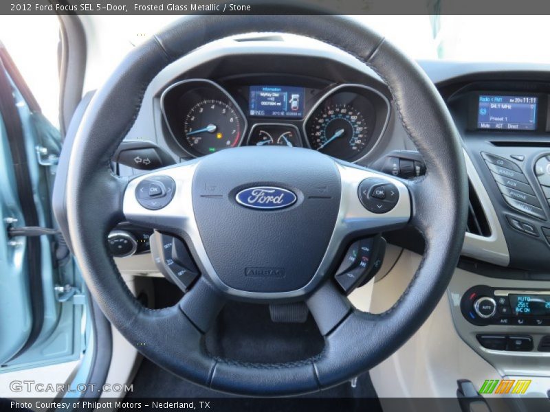 Frosted Glass Metallic / Stone 2012 Ford Focus SEL 5-Door