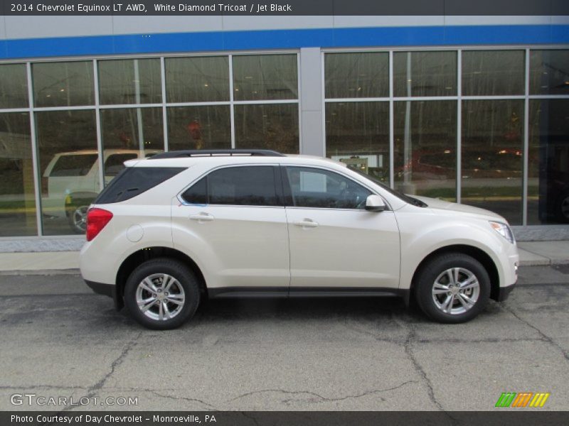 White Diamond Tricoat / Jet Black 2014 Chevrolet Equinox LT AWD