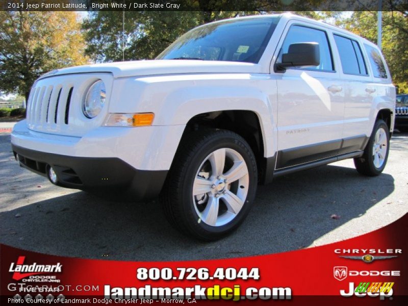 Bright White / Dark Slate Gray 2014 Jeep Patriot Latitude