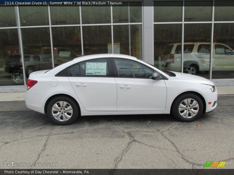 Summit White / Jet Black/Medium Titanium 2014 Chevrolet Cruze LS