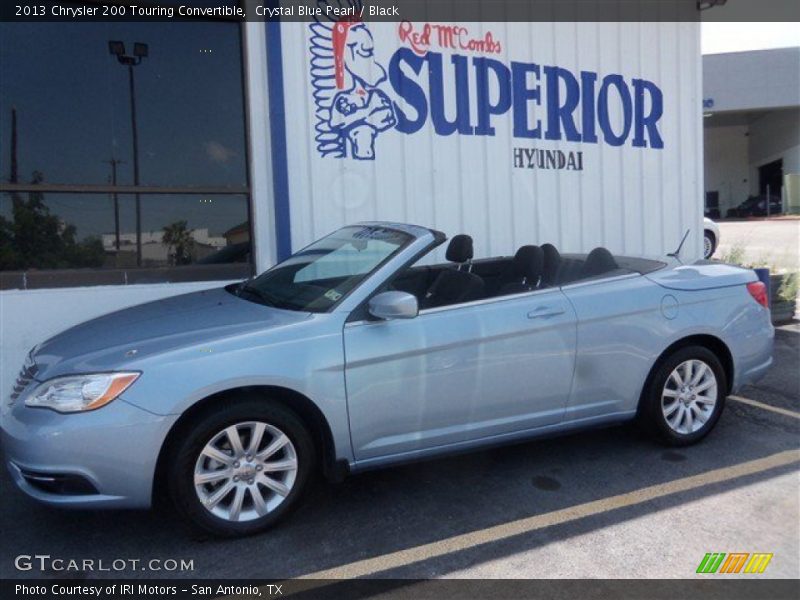 Crystal Blue Pearl / Black 2013 Chrysler 200 Touring Convertible