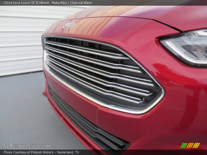 Ruby Red / Charcoal Black 2014 Ford Fusion SE EcoBoost