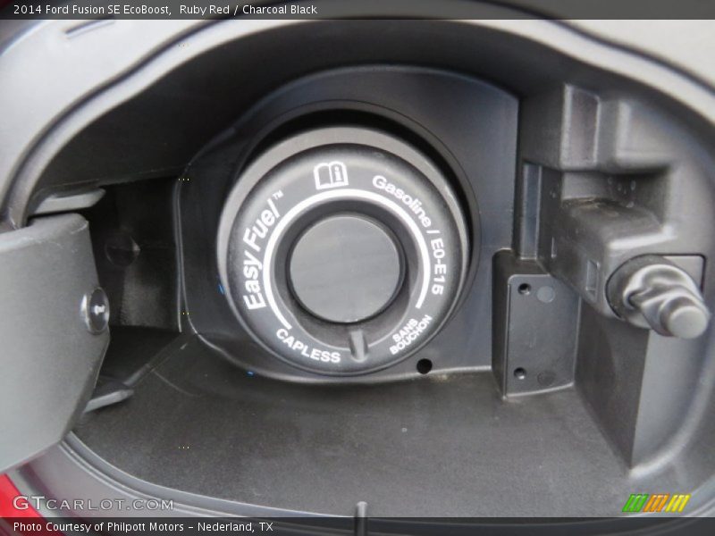 Ruby Red / Charcoal Black 2014 Ford Fusion SE EcoBoost
