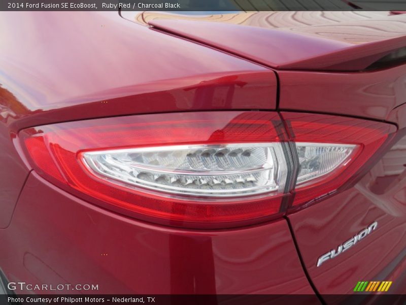 Ruby Red / Charcoal Black 2014 Ford Fusion SE EcoBoost